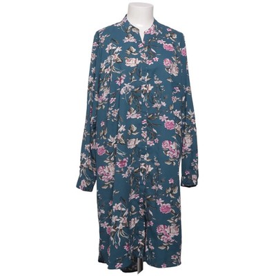 Glamorous Curve, Kleid, Größe: 48, Blau/Mehrfarbig, Polyester, Blumen #lZX