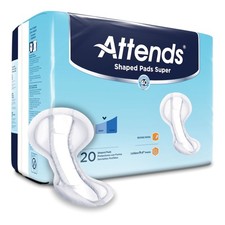 Attends Incontinent Pad 13 X 27.2 Inch Contoured 80 Ct