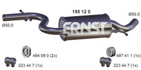 Ernst MittelschalldäMpfer 155120 FüR VW Touran 1T2 1T1 FSI