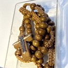 Lot Of Rosary Beads From Mexico Catholic Wood Plastic Knots Rose Petal Scented. — photo 4