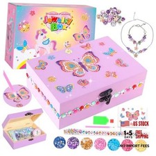 Arts and Crafts for Girls 6-12,Butterfly Jewelry Box for Girls,DIY Purple