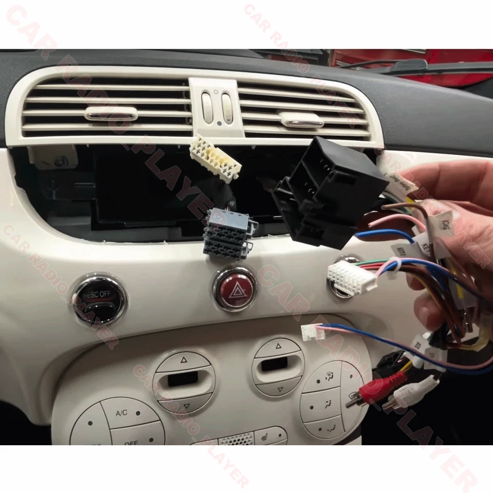 Radio estéreo 2Din Carplay 32 GB Android 15 GPS navegación por satélite AHD para Fiat 500 2007-2018 Foto 3 de 4