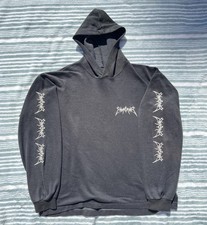 Vintage 90s Emperor Wrath Of The Tyrant Black Metal Band Hoodie Darkthrone Sz Xl