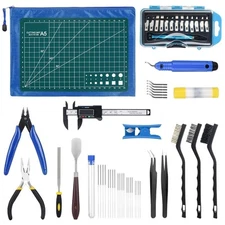 3D Printer Tools Kit, 55Pcs w/ Deburrer, Caliper, Knife, Tube Cutter, Bag