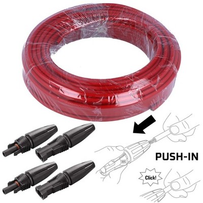 XENES Connect PV Solarkabel 4mm² Rot 50 m 2 Paar Solarstecker Weidmüller PV-Stic