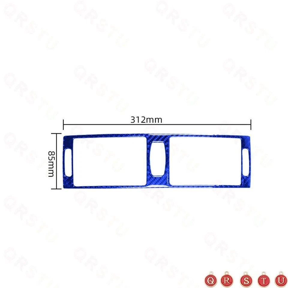 Cubierta de salida de ventilación central de fibra de carbono azul para BMW X5 E70 X6 E71 2011-2013 Foto 2 de 4