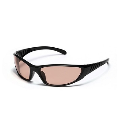 Silberne Sonnenbrille Y2K Design leicht für Frauen Sport Reiten mit grauen Gläsern