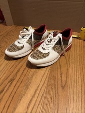 Michael Kors Allie White/Gold/Logo Trainers NWOB Women's SIZE 8.5 Medium