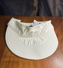 Apana Womens Wide Brim Sun Visor Hat Cream Off White Lightweight Golf Running