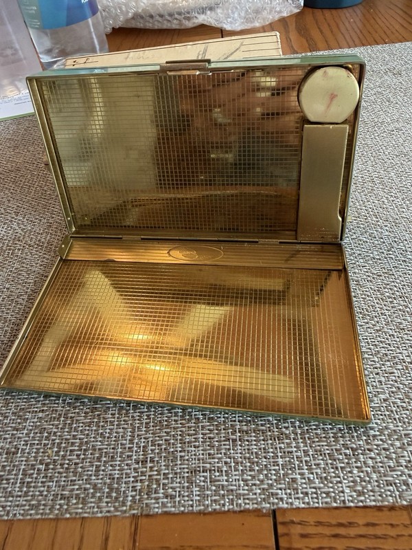 Vintage Volupte Powder Compact Mirror Multichambered Cosmetic Case