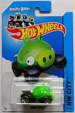 1/64 Angry Birds Minion Pig Green Diecast Car Hot Wheels City