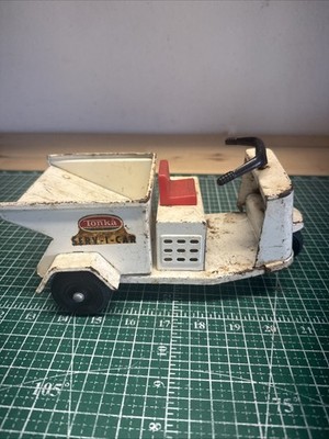 Tonka Ser-Vi-Car, 9.5'' White Stamped Steel