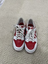 Nike Dunk Low "Championship Red" university red and white leather. Size 6.5