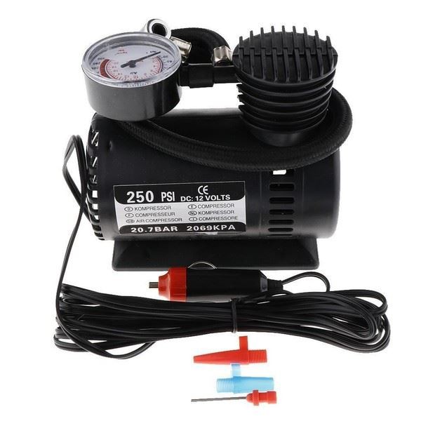 Psi Mini Compressore Aria 12V Auto Pompa Portatile Gonfiatore Pneumatici con Manometro - Miniatura 3