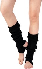 Black Fashion Yoga Socks Women Girls Workout Toeless Training Leg Warmers