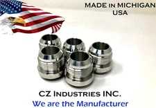 AN16, 16 AN MALE BILLET 6061T6 ALUMINUM WELD ON FITTING BUNG QTY:5