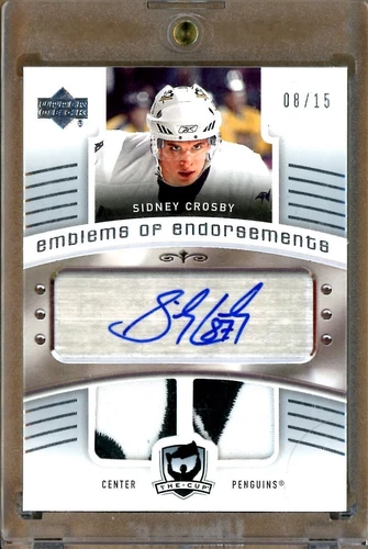 2005-06 The Cup Emblems of Endorsement #EESC Sidney CROSBY RC Patch Auto /15