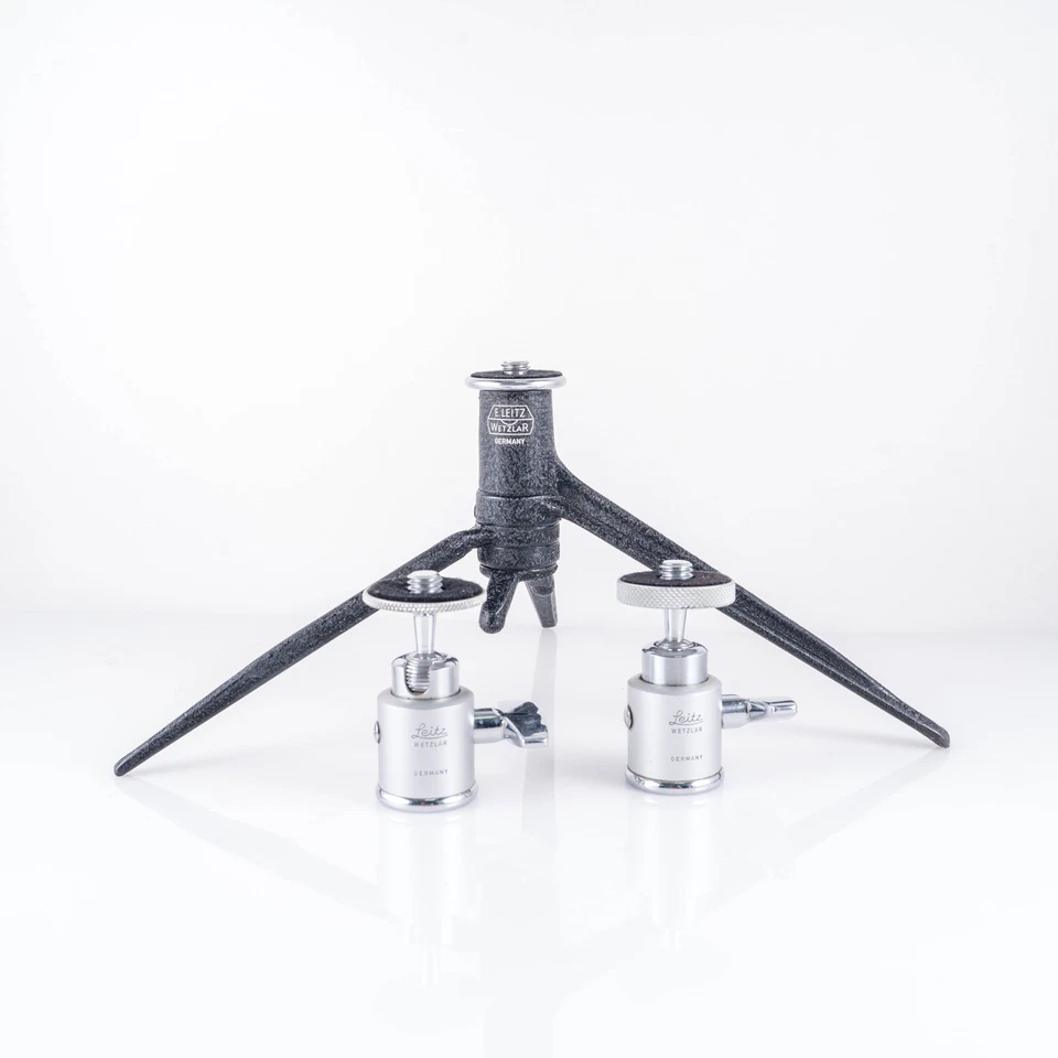 Trípode de mesa Leica vintage negro acabado arrugado para cámara M #11046 Foto 2 de 4