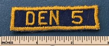 Vintage 1940s CUB SCOUT DEN 5 Boy Scouts of America Unit Number PATCH BSA Badge