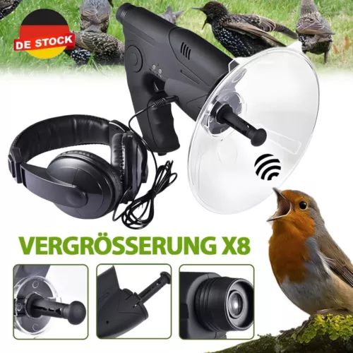 Parabol-Richtmikrofon mit Kopfhörer, Abhörgerät, Geräuschverstärker 100 Meter. - Bild 4 von 22