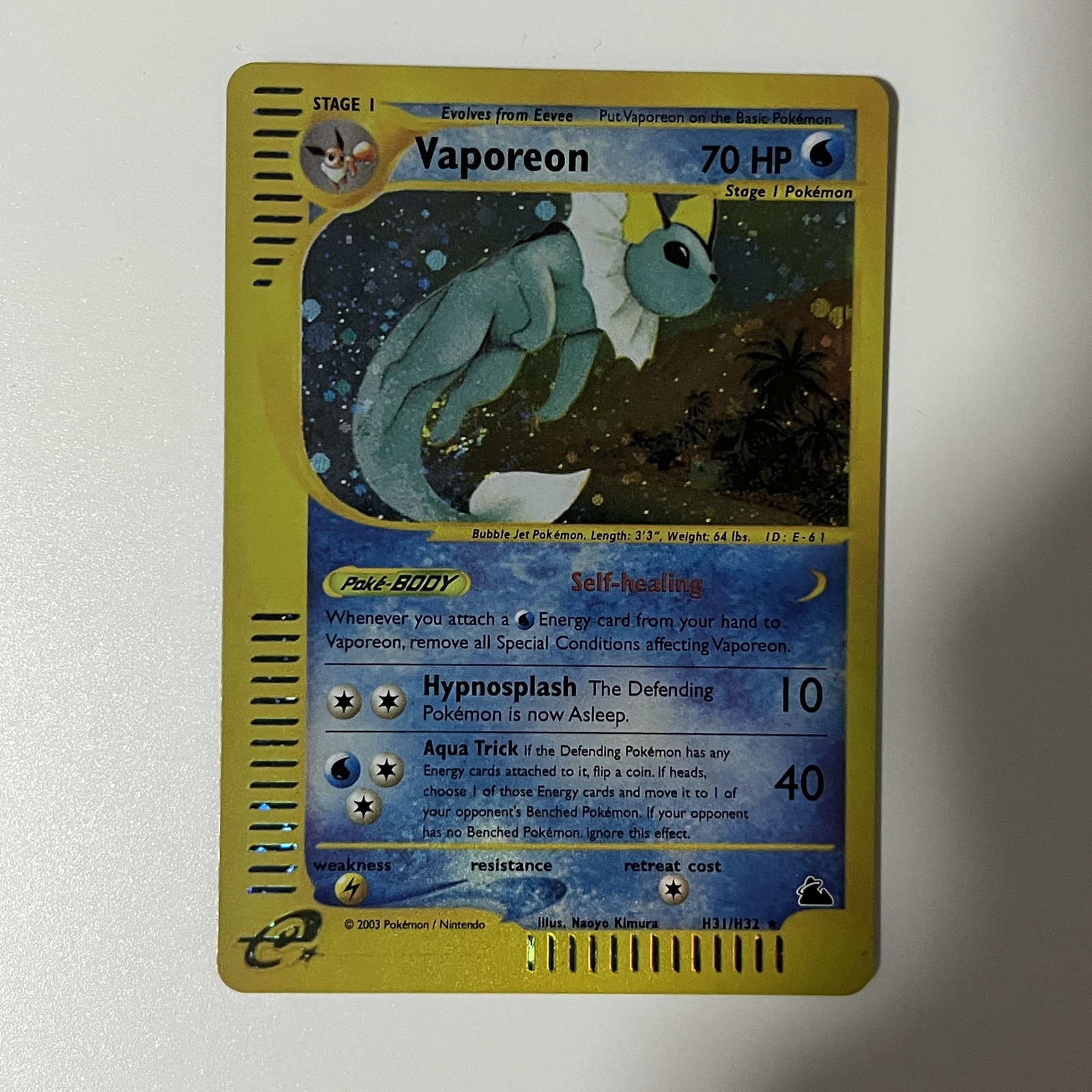 CUSTOM|Vaporeon|Foil|English|DIY DisplayONLY e-Reader