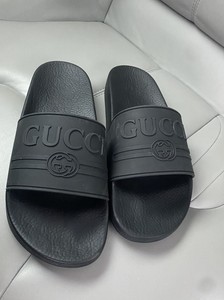 gucci mens black slides