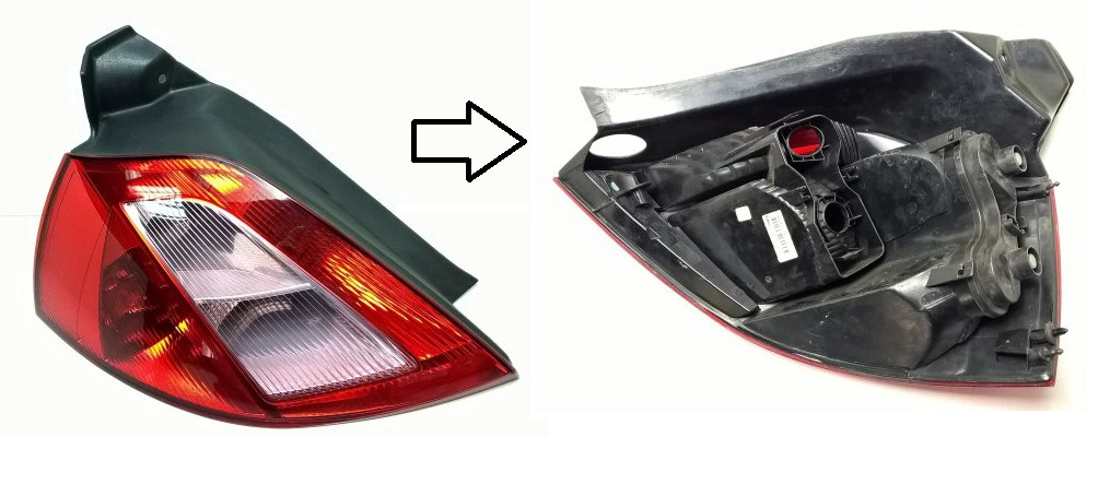 Feu arrière gauche Renault Megane II idéal pour réparer avant contrôle technique