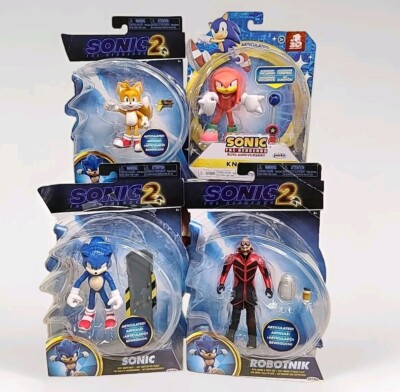 DMG PKG Sonic the hedgehog set 4'' with accessories Knuckles Tails Robotnik Sonic