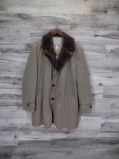 Vintage 1970s L.L. Bean Goose Down Fill Parka Jacket Made in USA SZ 46 FAUX FUR