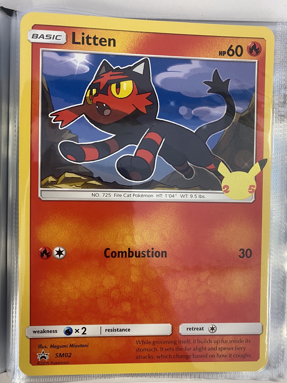 Pokémon LITTEN SM02 Oversized First Partner Pack Promo TCG