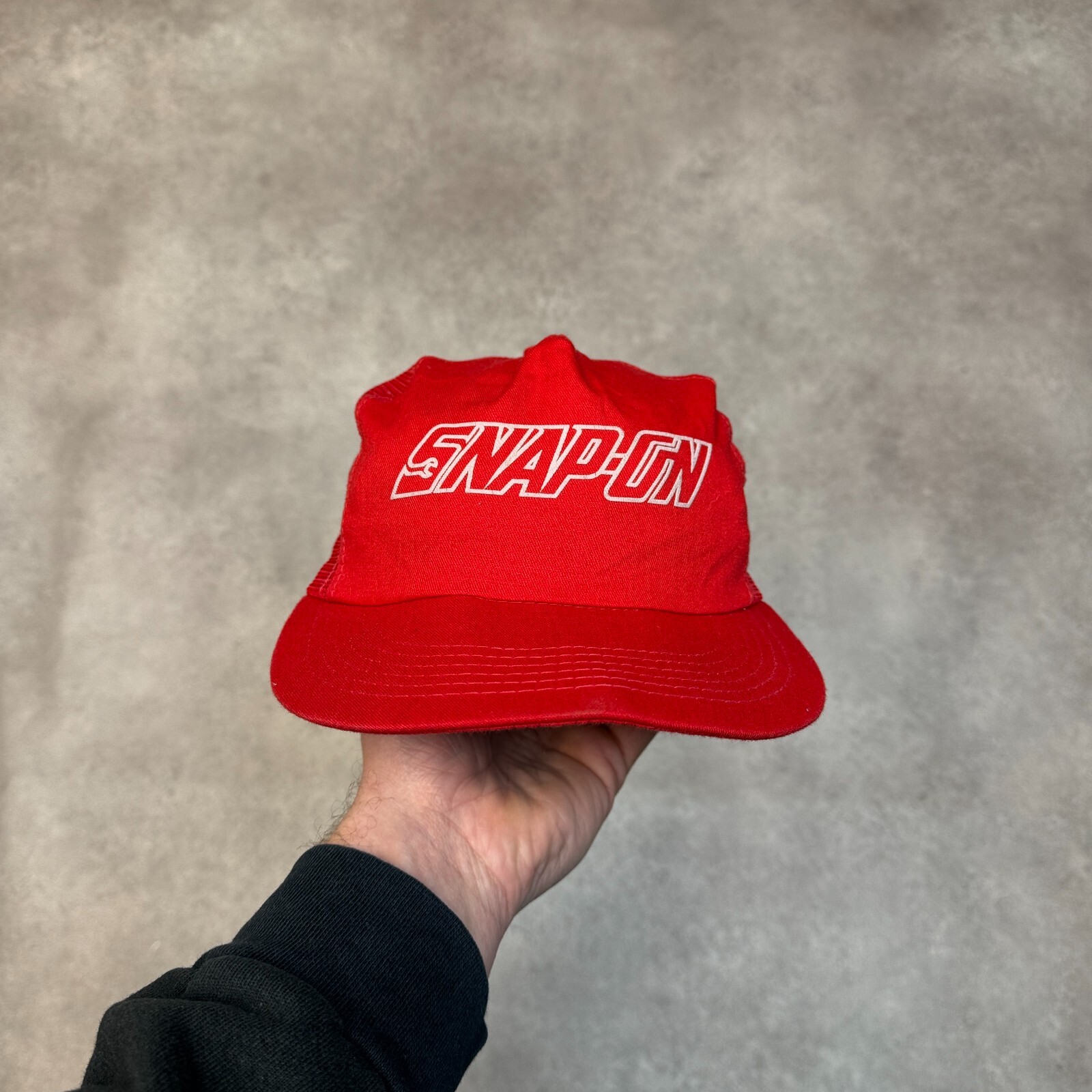 Snap On Trucker Hat Mens Embroidered Adjustable Snapback Cap Red image 2