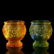 Chinese Budda Buddhism Cup Glas Prayer Amulet Lotus Sutra Lucyly Home Decor