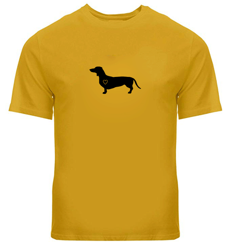 Dachshund Heart Dog Men Unisex Tee T-Shirt Graphic Gift Cute Doggy Sausage Puppy - Picture 23 of 30