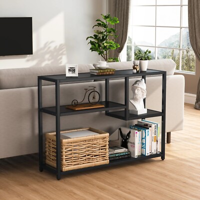 Console Table Entryway Table w/Storage Shelves Entrance Table Behind Couch Table