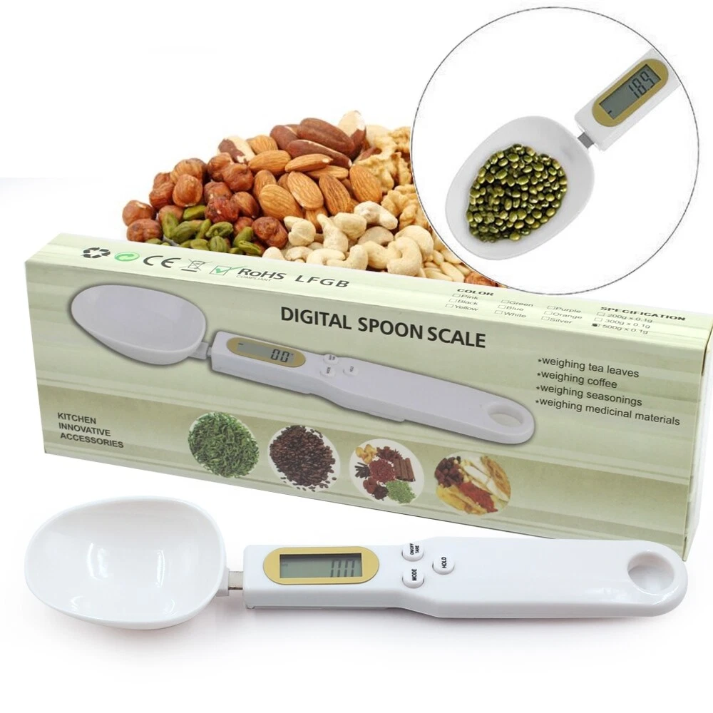 Electronic Measuring Spoon Adjustable Digital Spoon Scale Weighing 1gr -  500gr