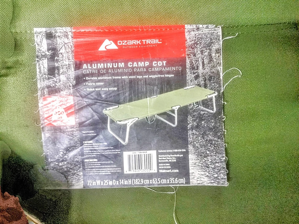 Verde Plegable Camping 🏕️ Cuna Adultos Exterior Cama Ligera Resistente Ozark Trail Foto 2 de 4