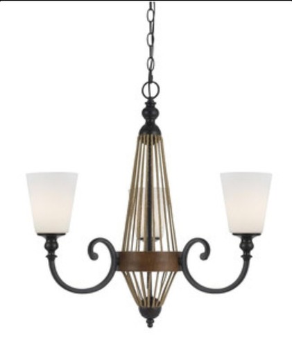 CAL Lighting E Light Monticello Chandelier FX-3563/3 - Picture 1 of 3