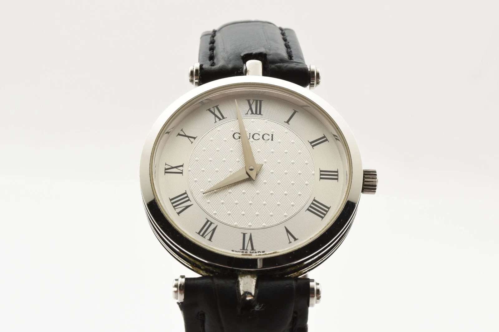 Montre homme vintage [N COMME NEUVE] GUCCI 2040M cadran blanc quartz Qz du JAPON 18,0 cm