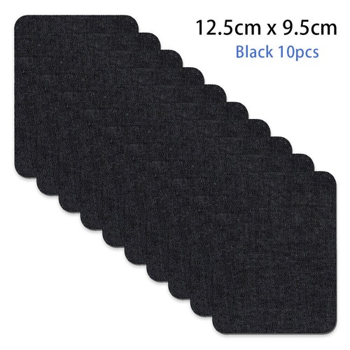 10Pcs Iron on Patches Fabric For DIY Jeans Bag Clothing Repair Denim Suede Patch - Picture 45 of 55