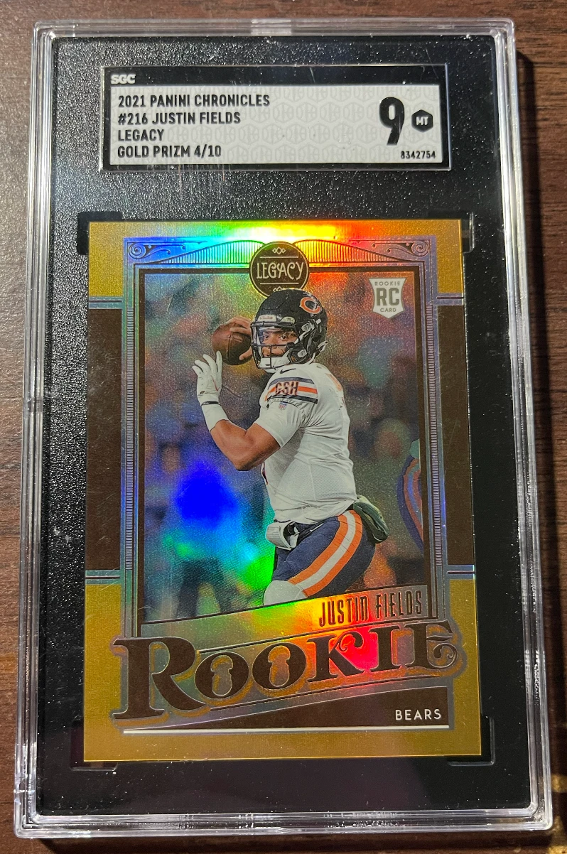 Justin Fields Panini Chronicles Legacy Update Rookies #216 Gold