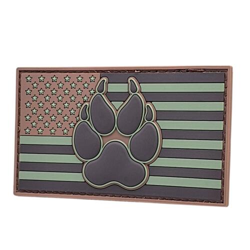 america flag k-9 police dog handler paw multicam american patriotic PVC patch - Picture 1 of 2