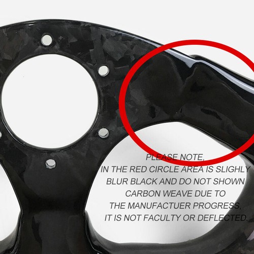 For UNIVERSAL Flat Type Forged Carbon Steering Wheel Body Kit Replacement Part - Foto 11 di 12