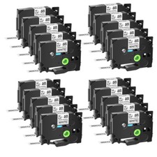 20PK Compatible Brother TZ-S231 TZe-S231 Black on White Strong Adhesive Tape