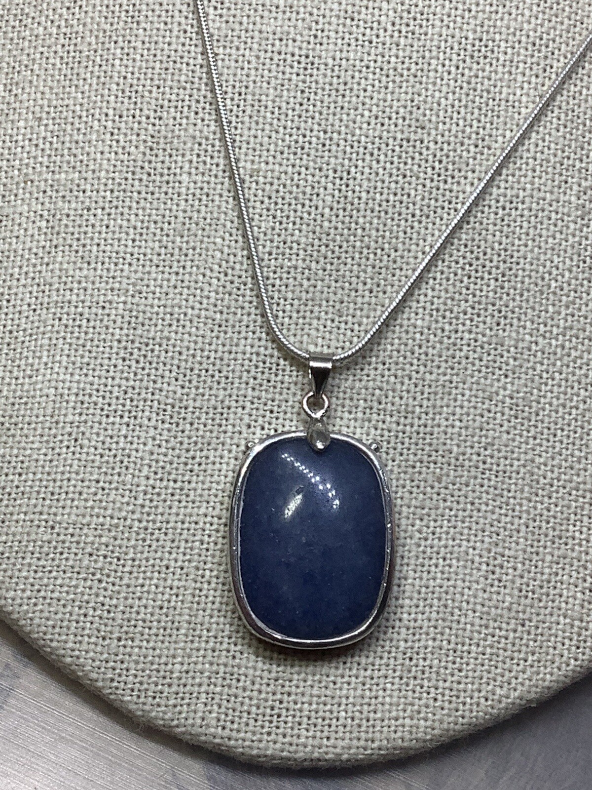 Bezel-Set Rectangular DENIM CHALCEDONY 925 Sterli… - image 3