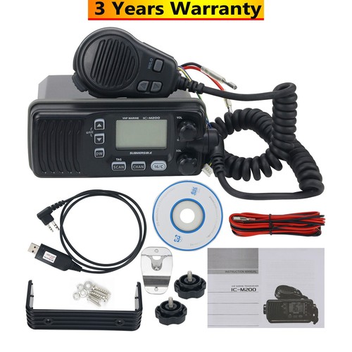IC-M200 Radio mobilne Wodoodporne radio morskie VHF Zatapialne 2-drożne 25W