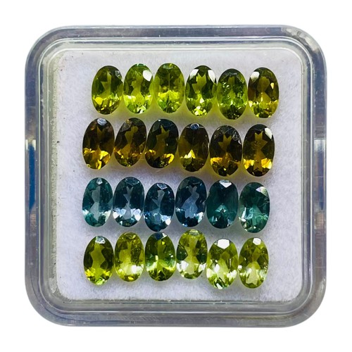 VVS 24 Pcs Natural Multi Tourmaline 5x3mm Oval Cut Loose Untreated Gemstones Lot - Picture 5 of 9