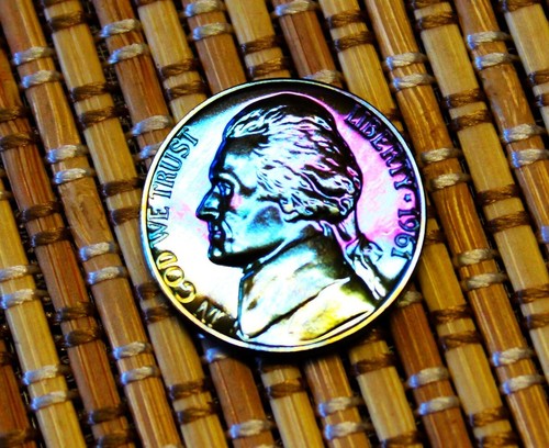 1961“RAINBOW TONED” “PROOF” NICKEL-EYE CATCHING BEAUTY! Read for free ship