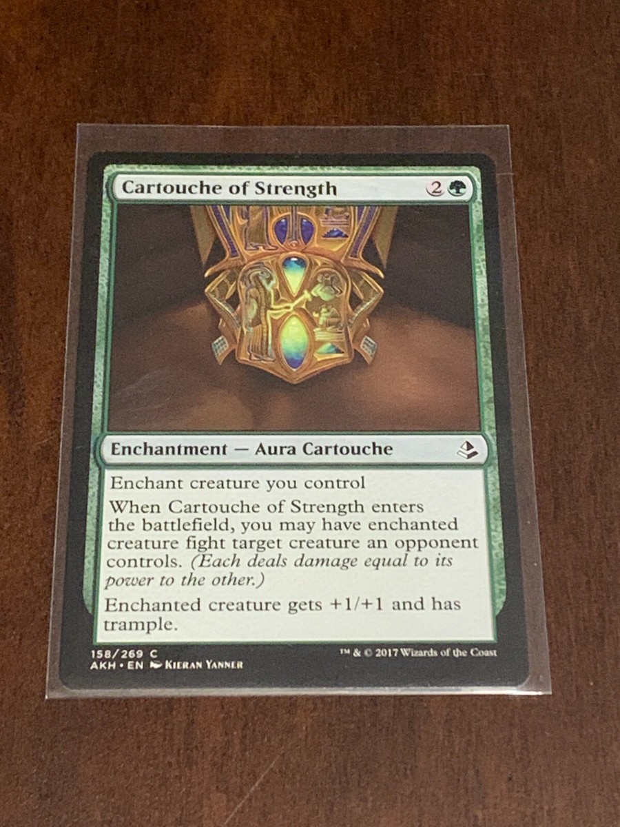 Magic the Gathering Amonkhet Cartouche of Strength | eBay