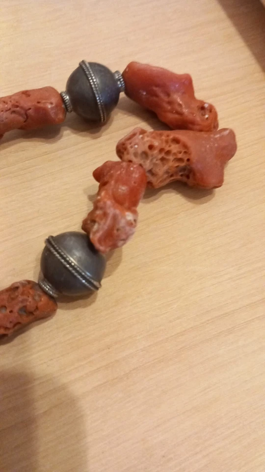 Collana Corallo E Argento - Immagine 4 di 4