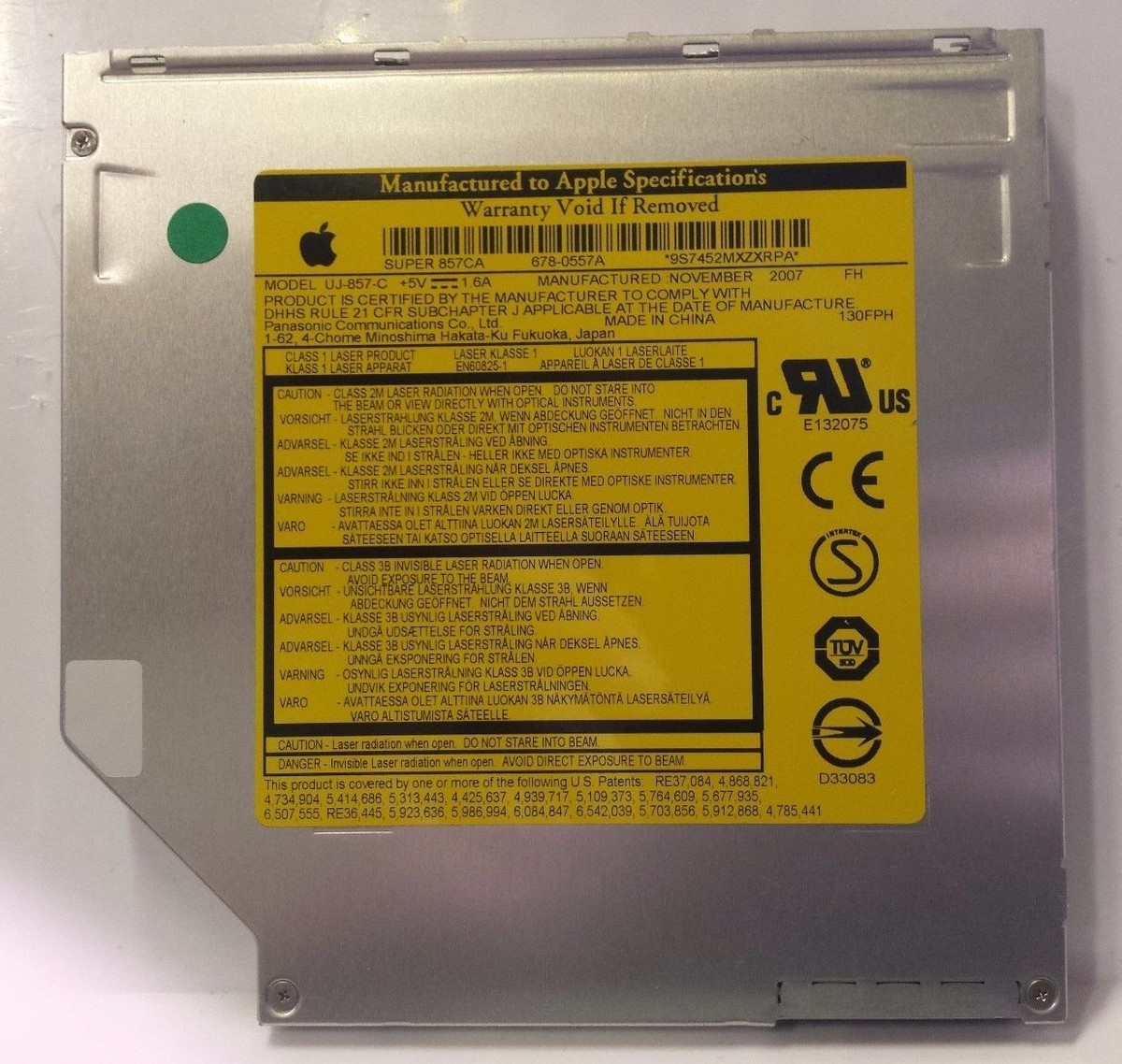 APPLE MACBOOK PRO 2006 2007 2008 A1181 A1150 A1211 A1226 A1260 DVD 